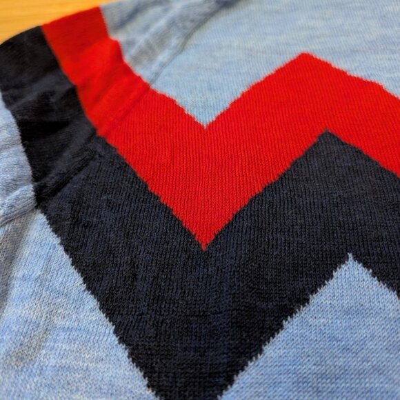 L'Etoile Chevron Mock Neck Sweater retail $195, sz L - Picture 7 of 8